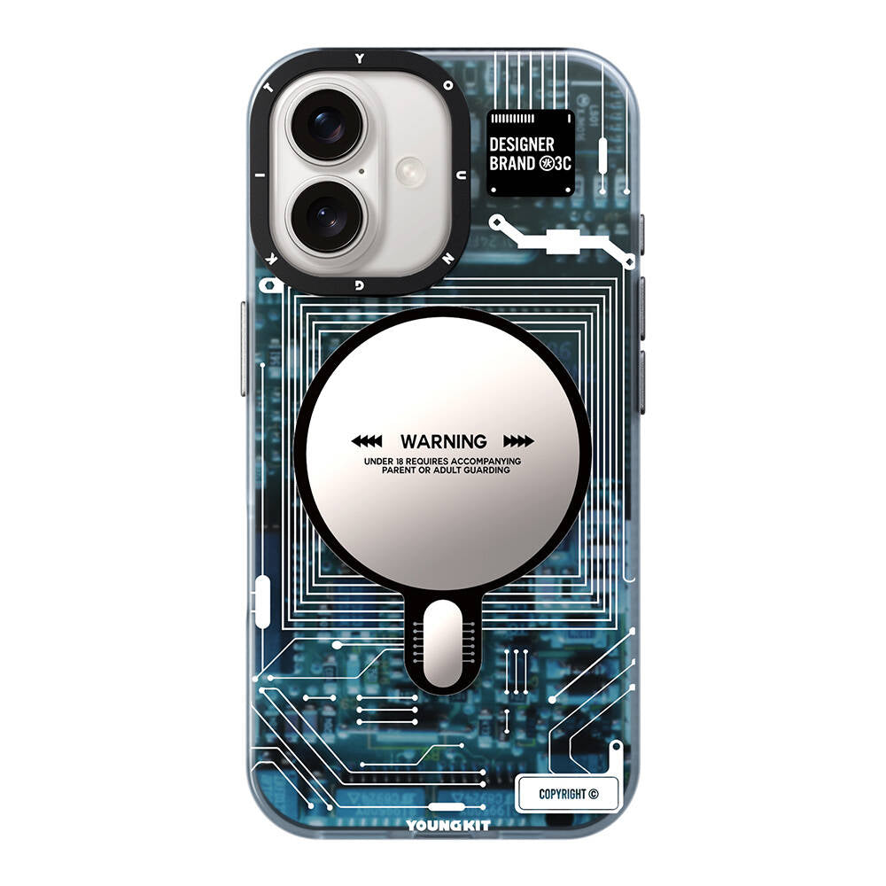 Youngkit Technology Serisi iPhone 16 Plus Kılıf Magsafe Şarj Özellikli Telefon Kılıfı - 5 Youngkit Technology Serisi iPhone 16 Plus Kılıf Magsafe Şarj Özellikli Telefon Kılıfı - 5